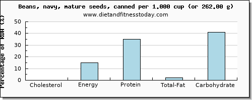 cholesterol and nutritional content in navy beans